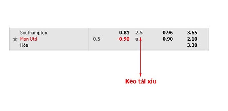 Hình minh họa về kèo tài xỉu trong cá cược bóng đá.