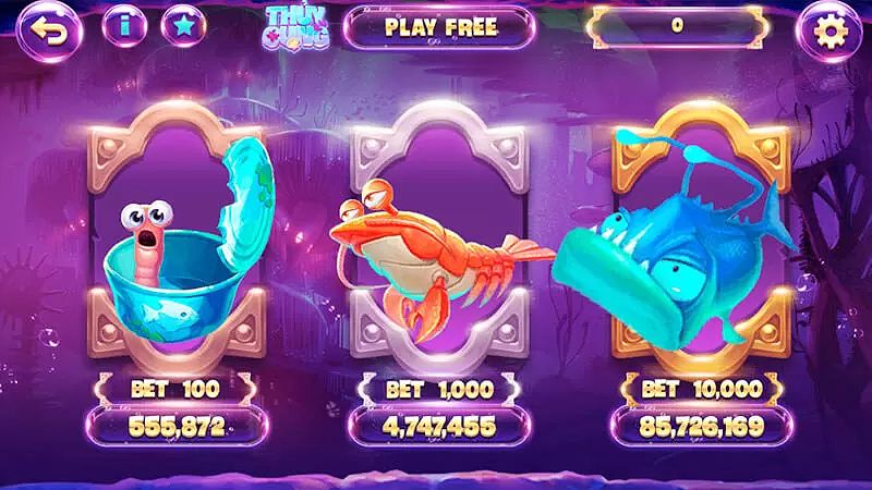 Nhiều loài cá đa dạng trong game Bắn cá Thủy cung